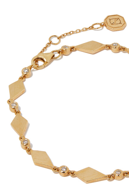 Mosaic Bracelet, 18k Yellow Gold & Diamonds